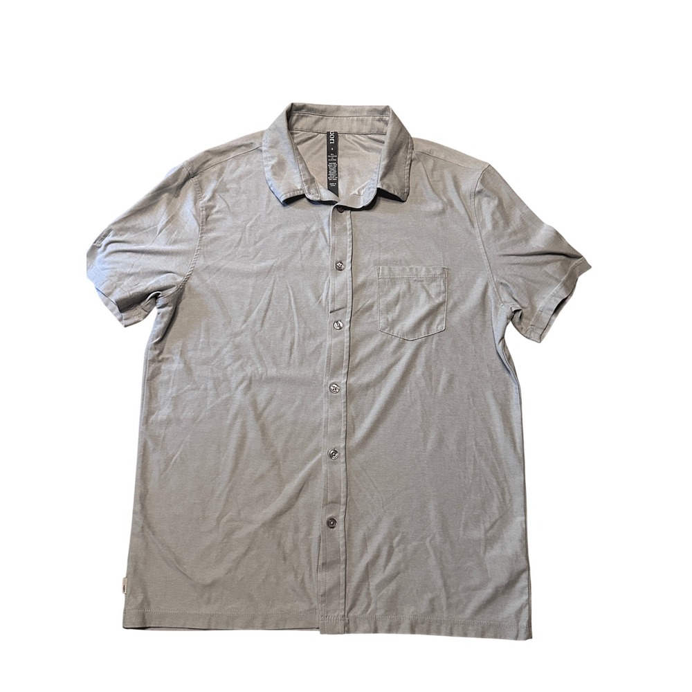 Vuori Strato Tech Button Down Shirt HEATHER GRAY Small